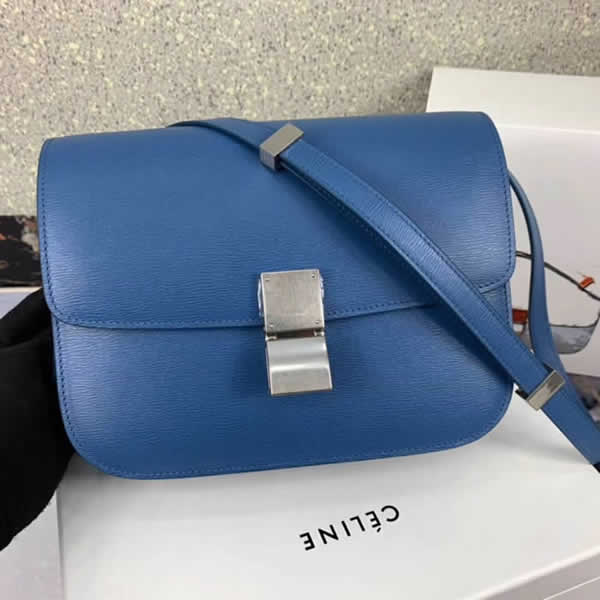 2019 Fake Celine Box Blue Shoulder Crossbody Bag 88007
